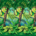 Wilderness Wonderland Jungle Trees Backdrop Large Green Wall Decoration (1/Pk)