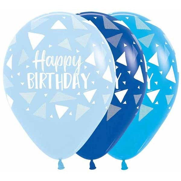 HBD TRIANGLES BLUE 11" SEMPERTEX 50/BG