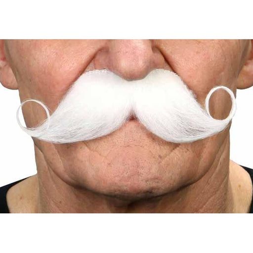 White Costume Moustache, 13 cm x 4 cm