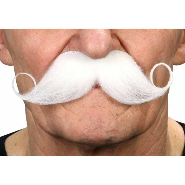White Costume Moustache, 13 cm x 4 cm