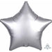 19-Inch Platinum Satin Star Foil Balloon