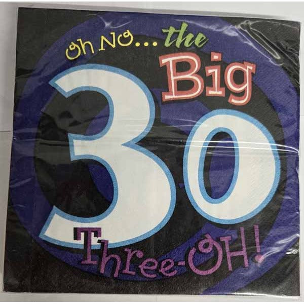 Oh No... 30 Birthday Luncheon Napkins, 16 Count