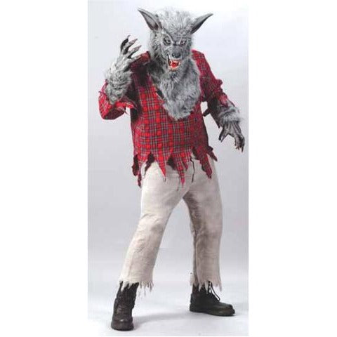 Brown Werewolf Adult Costume with Mask and Gloves