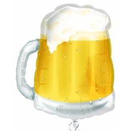 Beer Mug See-Thru Foil Balloon, 20 x 23 in