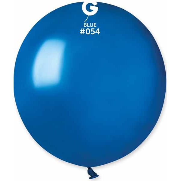 Gemar 19" Metallic Royal Blue Latex Balloons, 25 Count