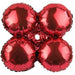 17-Inch Red Foil Quad Balloon