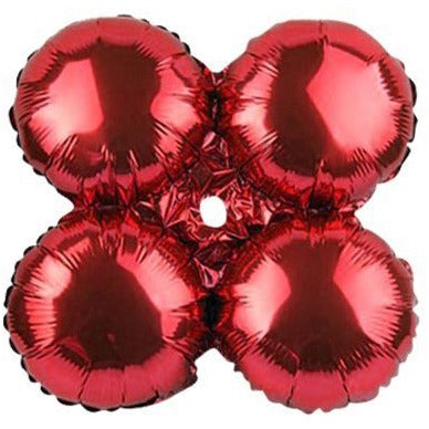 8-Inch Red Foil Quad Balloon
