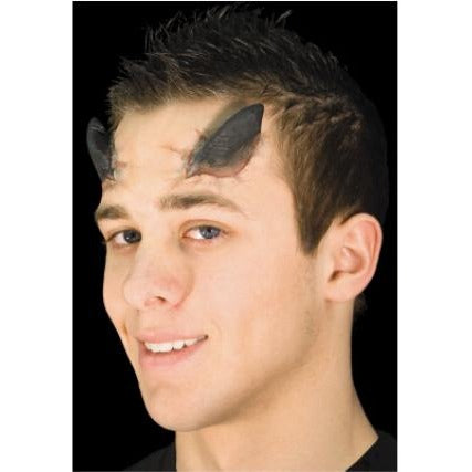 Woochie Black Demon Horns Latex Prosthetic Pair