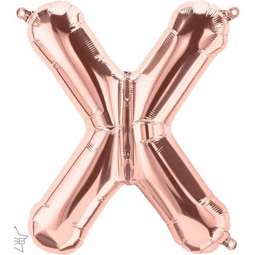 34 Inch Rose Gold Letter X Balloon