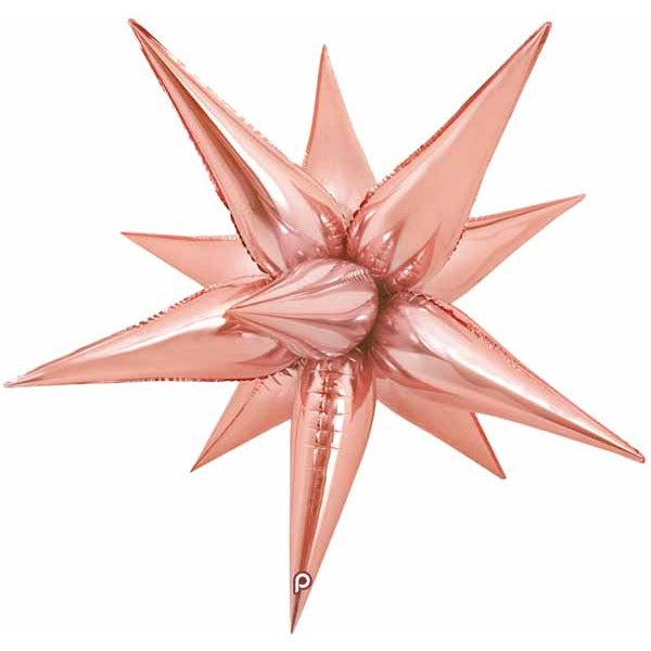 Prima Rose Gold 26-Inch Starburst Foil Balloon