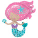 Shimmering Mermaid 29-Inch Shaped Foil Balloon