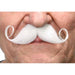 White Costume Moustache, 9.5 cm x 5 cm