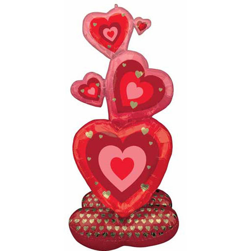"55" Stacking Hearts Airloonz Balloon Package"