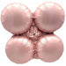 8-Inch Matte Rose Light Pink Foil Quad Balloon