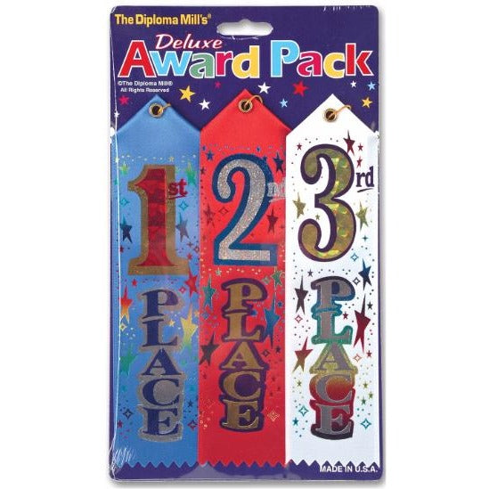 1st, 2nd & 3rd Place Award Ribbon Pack