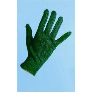 Black Ribbed Nylon Costume Gloves with Snap Closure
