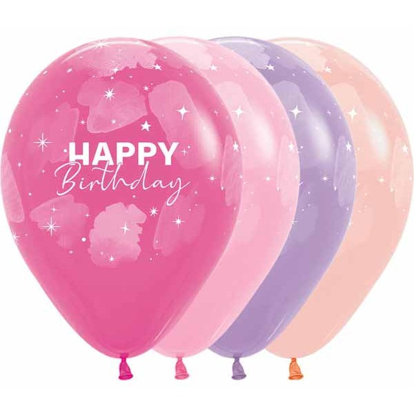 HBD WATERCOLOR PARTY 11" SEMPERTEX 50/BG