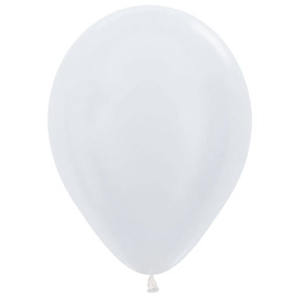 Sempertex 5-Inch Satin White Latex Balloons, 50 Pack