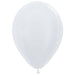 Sempertex 11" Satin White Latex Balloons, 50 Count
