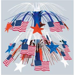 18-Inch Red, White & Blue Star Cascade Centerpiece