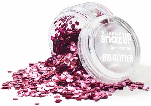 Snazaroo Chunky Pink Bio Glitter, 3 g