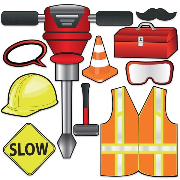 Construction Photo Fun Signs, 10 Count