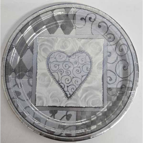 Platinum Wedding 10-Inch Plates, 8 Count