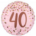 Pretty Pink 40 Round Foil Balloon, 18 Inch