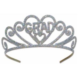 Glittered Metal Graduation Tiara