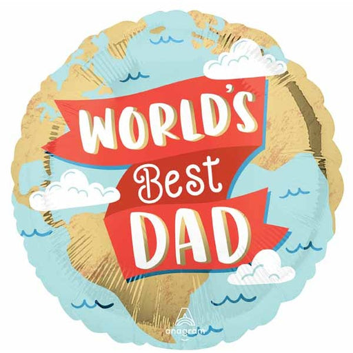 World's Best Dad 18" Round Foil Balloon