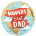 World's Best Dad 18" Round Foil Balloon