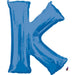 Blue Letter K Balloon, 33 Inch