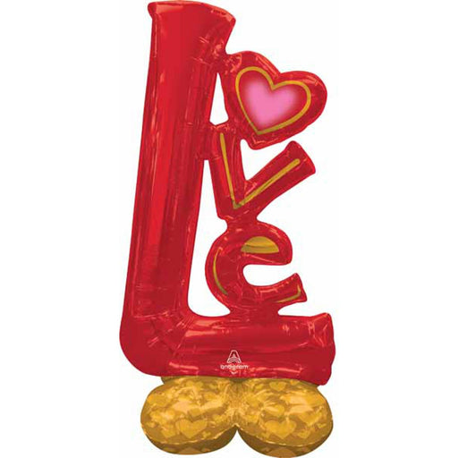 "58" Heart-Shaped Airloonz Balloon With P70 Helium Tank Package"