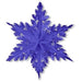 Blue Metallic Snowflake Decoration, 24 Inch