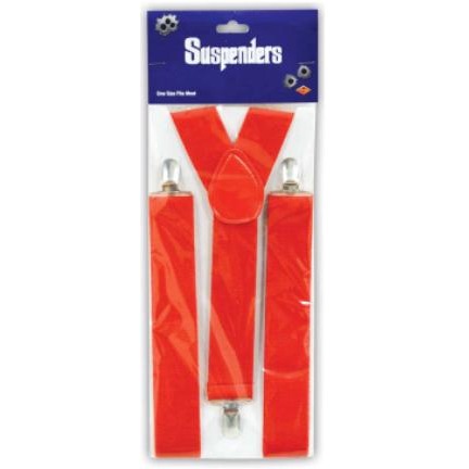Red Adjustable Costume Suspenders