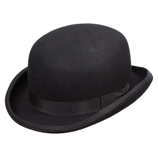 Black Wool Felt Bowler Hat