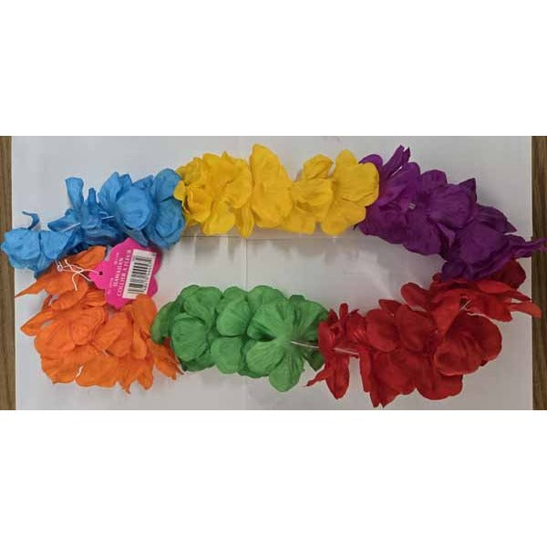 Tropical Flowers 15-Inch Silk Lei