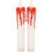 White Blood-Dripping Halloween Candles, Set of 2
