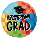 Way to Go Grad 18 Inch Round Foil Balloon