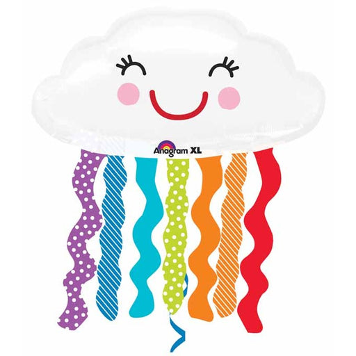 Rainbow Cloud SuperShape Foil Balloon, 30 Inch