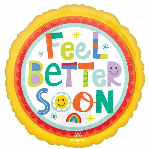 Playful Feel Better 18" Round Foil Balloon