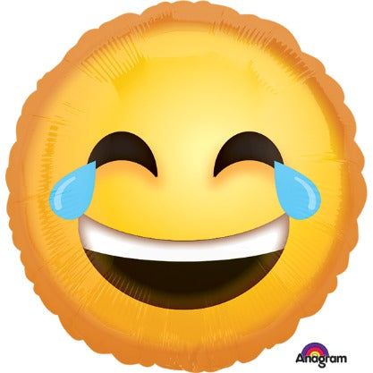 Laughing Emoticon 18-Inch Round Foil Balloon