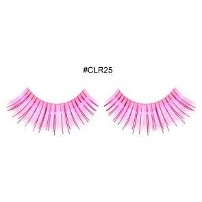 Pink and Metallic Pink False Eyelashes, Colour 25