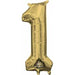 16 Inch White Gold Number 1 Balloon