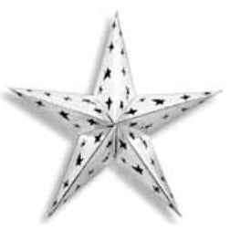 Silver Dimensional Foil Star Decoration, 12 Inch