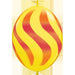 Qualatex Wavy Stripes QuickLink 12-Inch Yellow Balloons, 50 Count