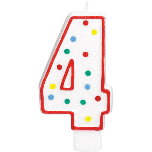 5" Number #4 Birthday Candles (12/Pk)