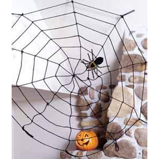 5' Rope Spider Web Black - Spooky Halloween Decoration