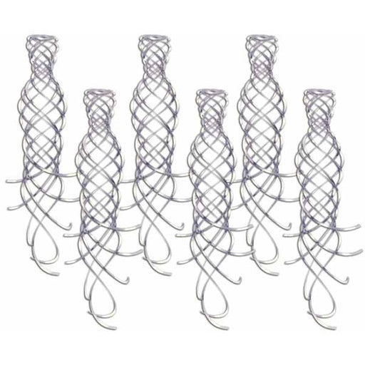 SHIMMERING WHIRLS 6/PKG 20" SILVER