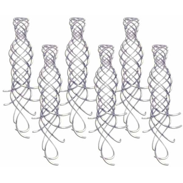 SHIMMERING WHIRLS 6/PKG 20" SILVER